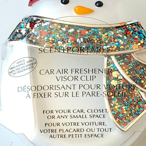 CUTE Glitter Snowman SCENTPORTABLE Bath and Body Works BNIP Glitter Scarf - Picture 3 of 4